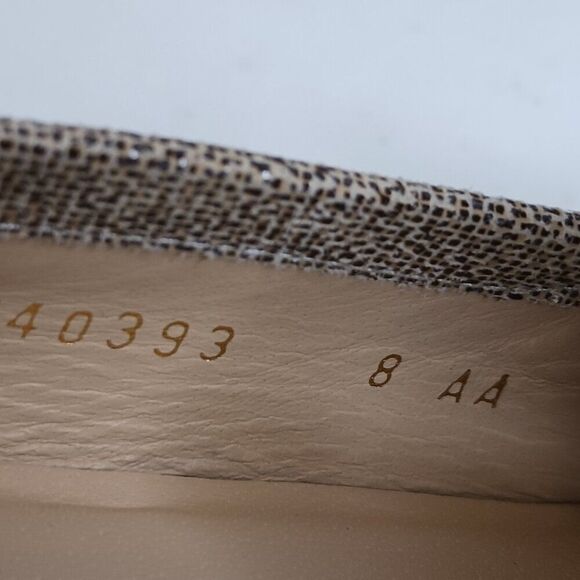 Stuart Weitzman Women's size 8AA Beaded Tassel Loafer Stacked Heel Shoes - Picture 8 of 9